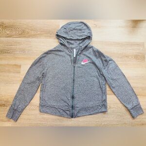 Nike Girls Grey Full Zip Hoodie Jacket